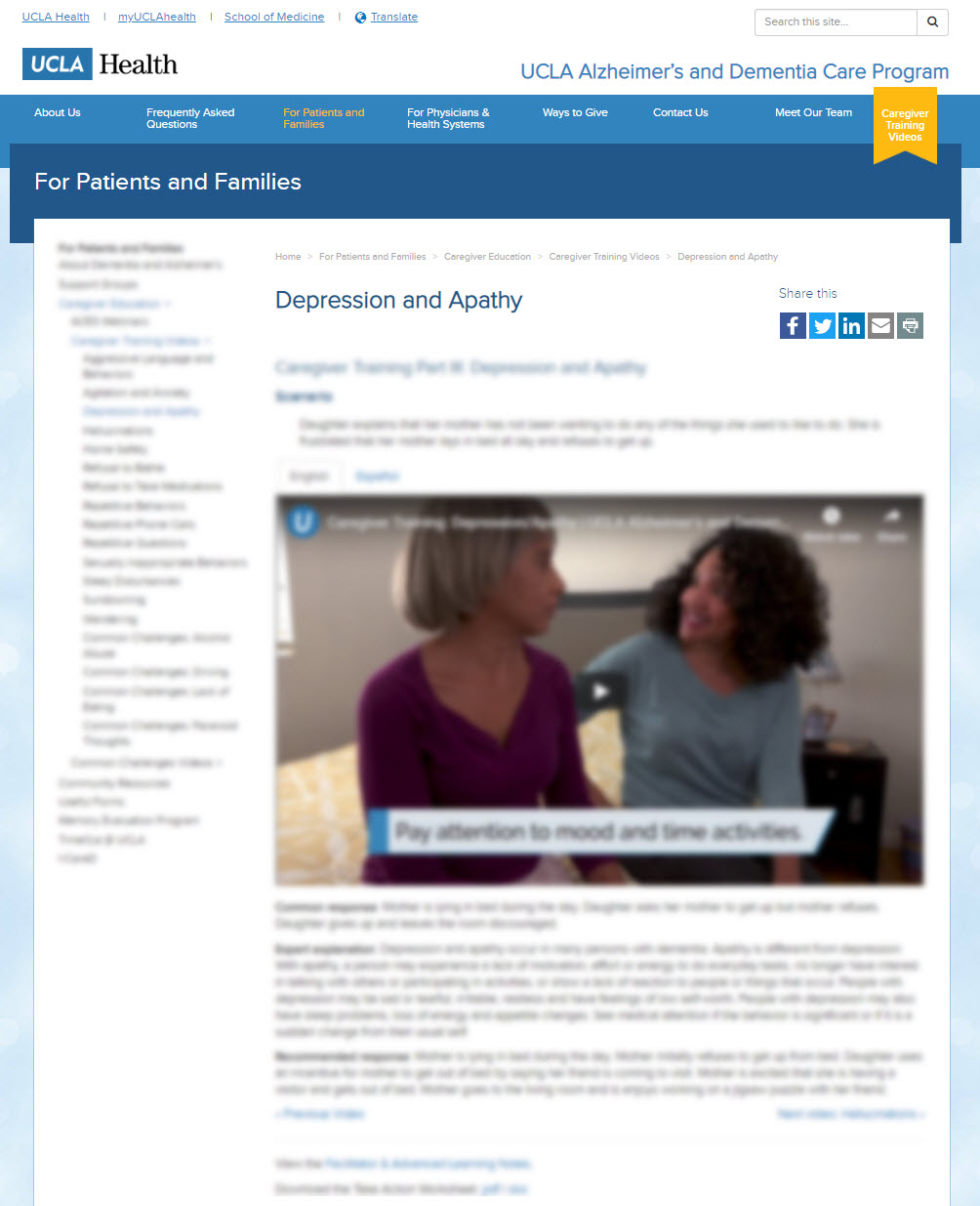 Depression and Apathy