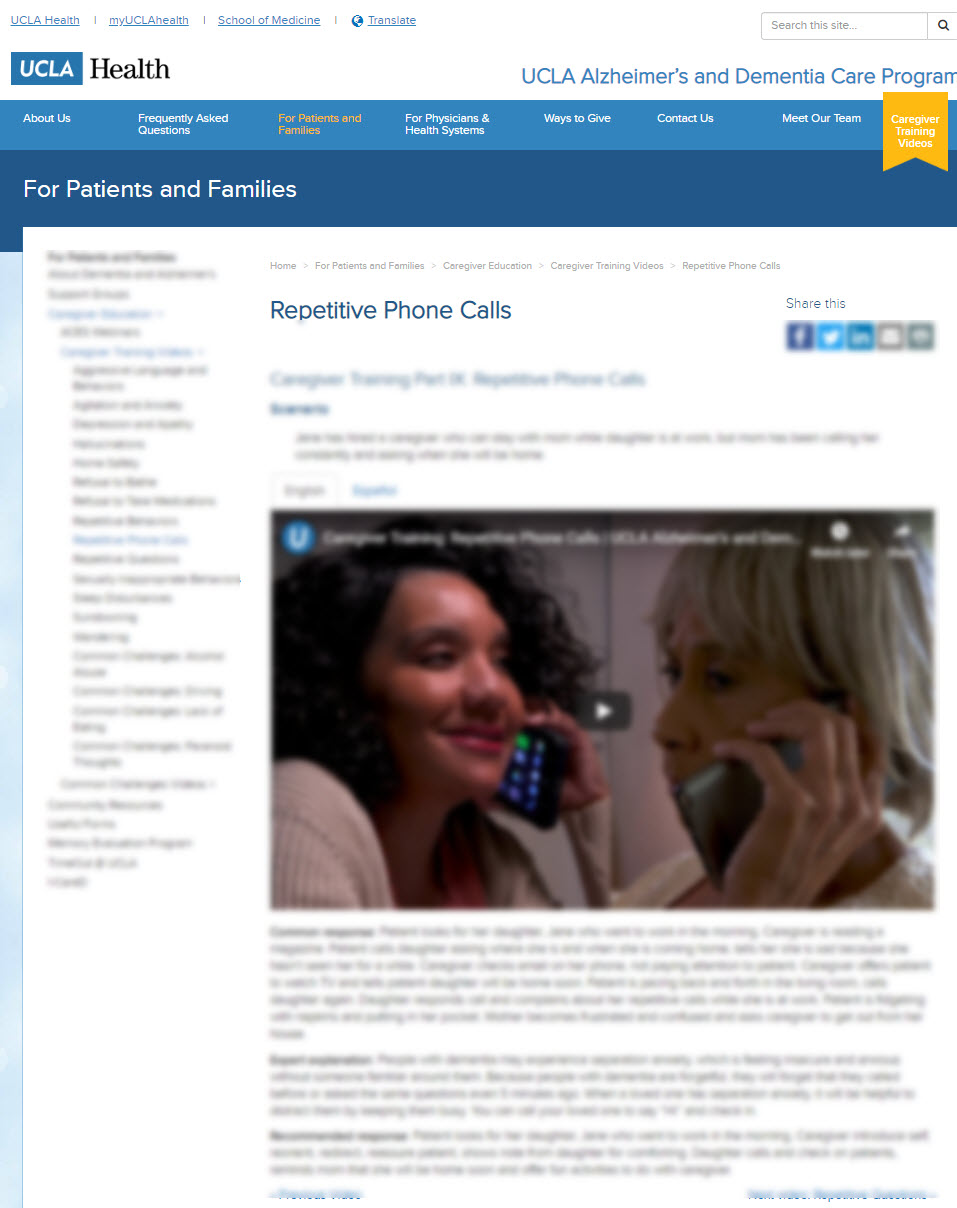 Repetitive Phone Calls