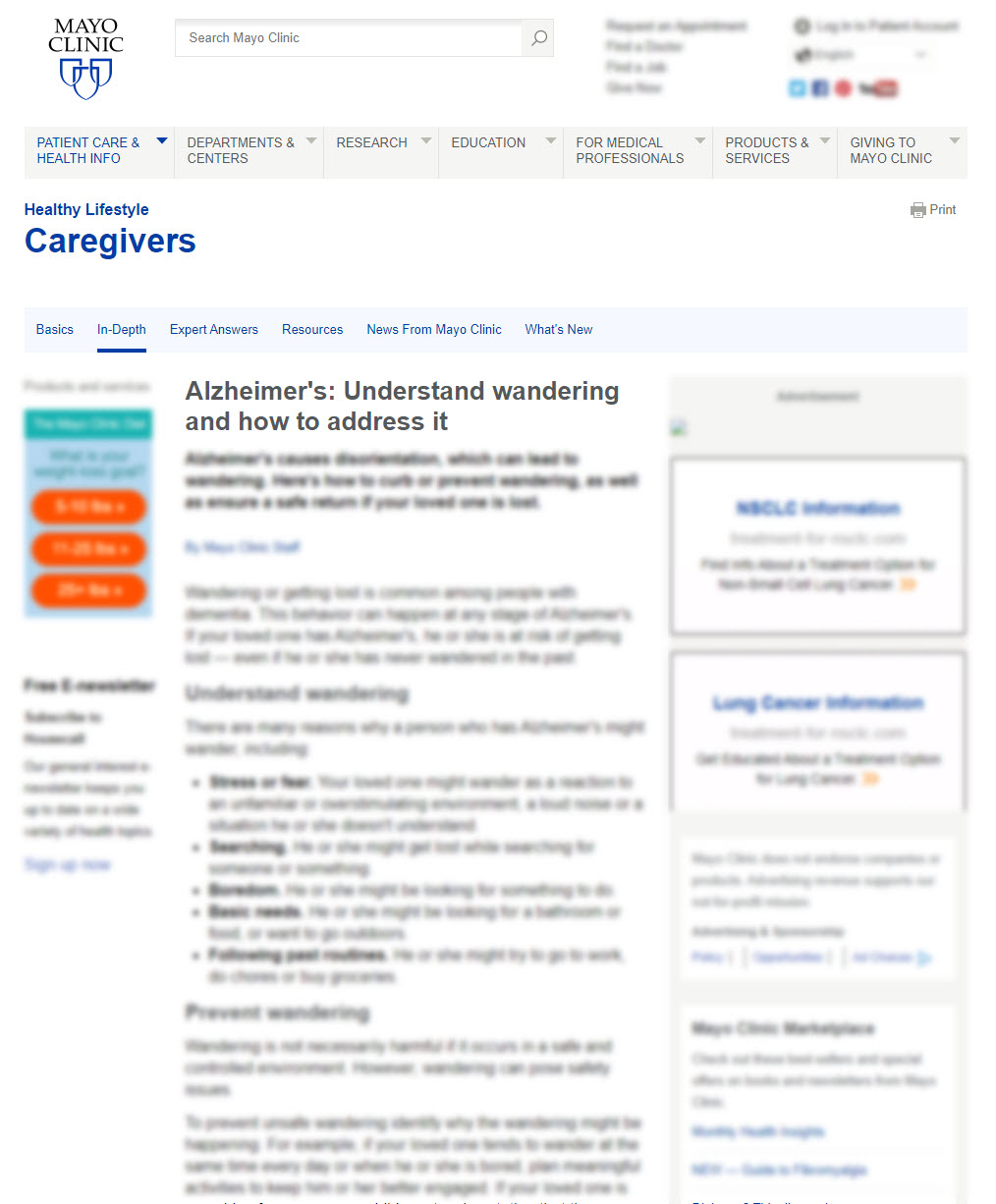 Alzheimer's: Understand Wandering and How to Address It