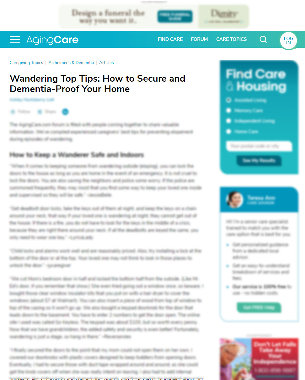 Wandering Top Tips: How to Secure and Dementia-Proof Your Home