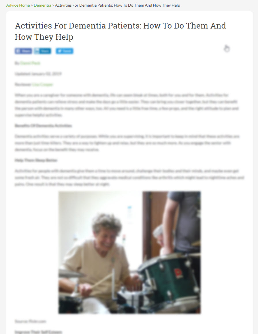 Activities For Dementia Patients: How To Do Them And How They Help