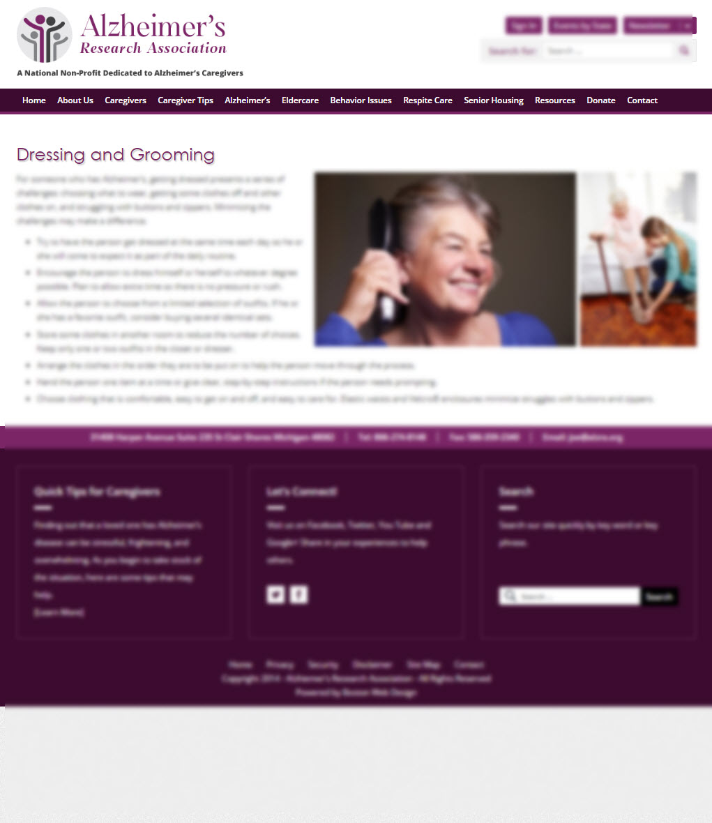 Dressing and Grooming