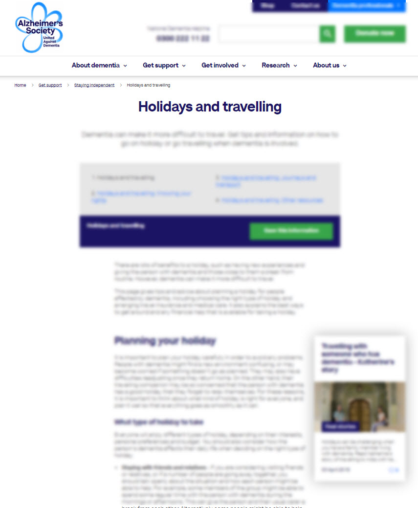 Holidays and Travelling