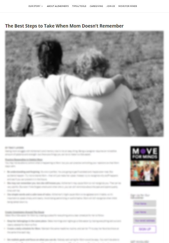 The Best Steps to Take When Mom Doesn’t Remember