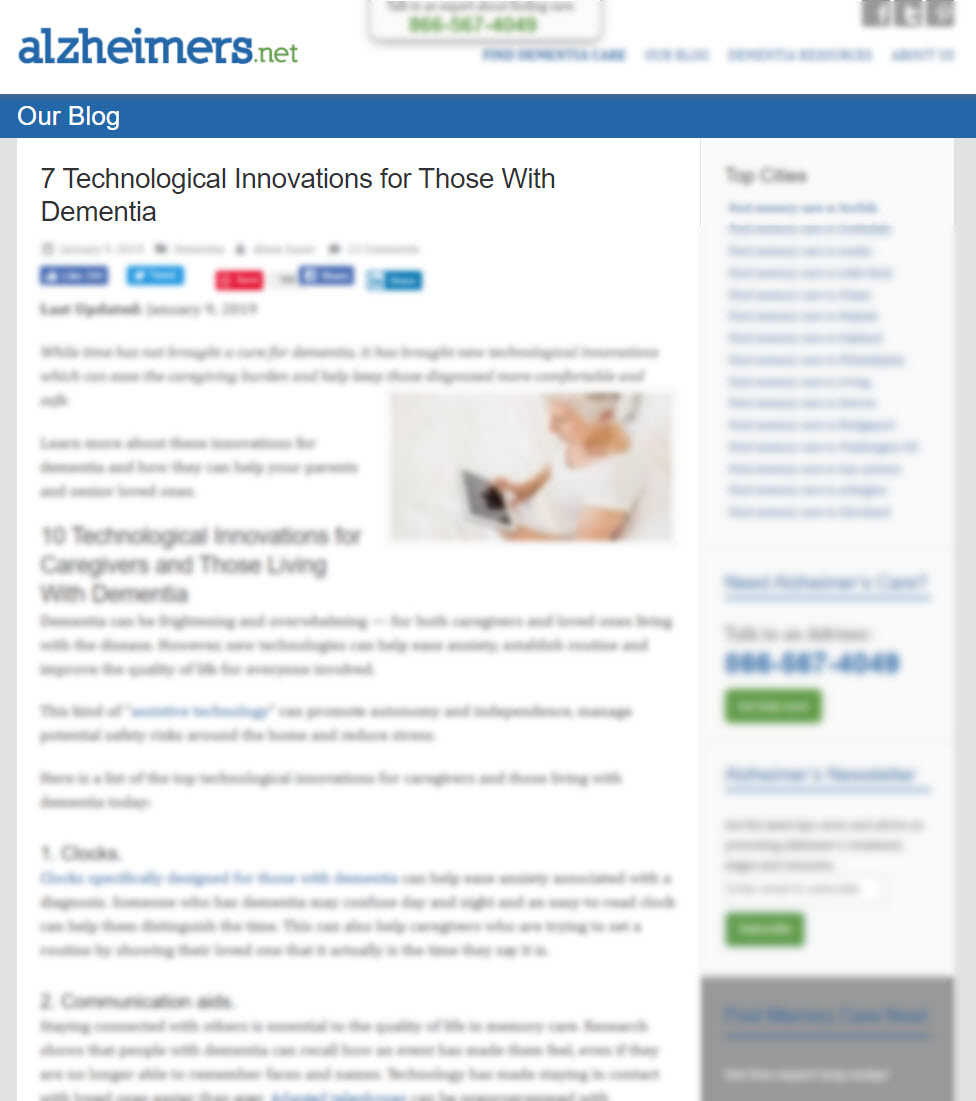 7 Technological Innovations for Those With Dementia