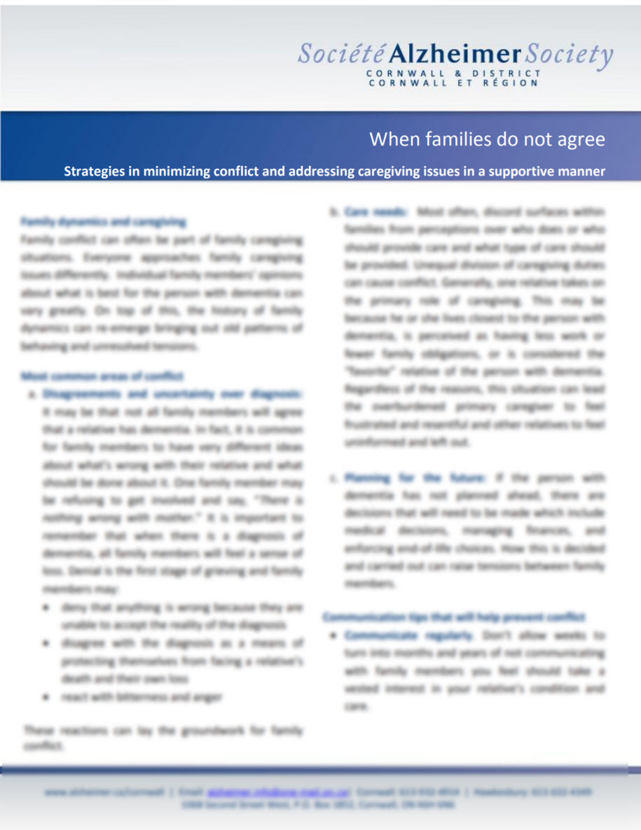 When Families Do Not Agree