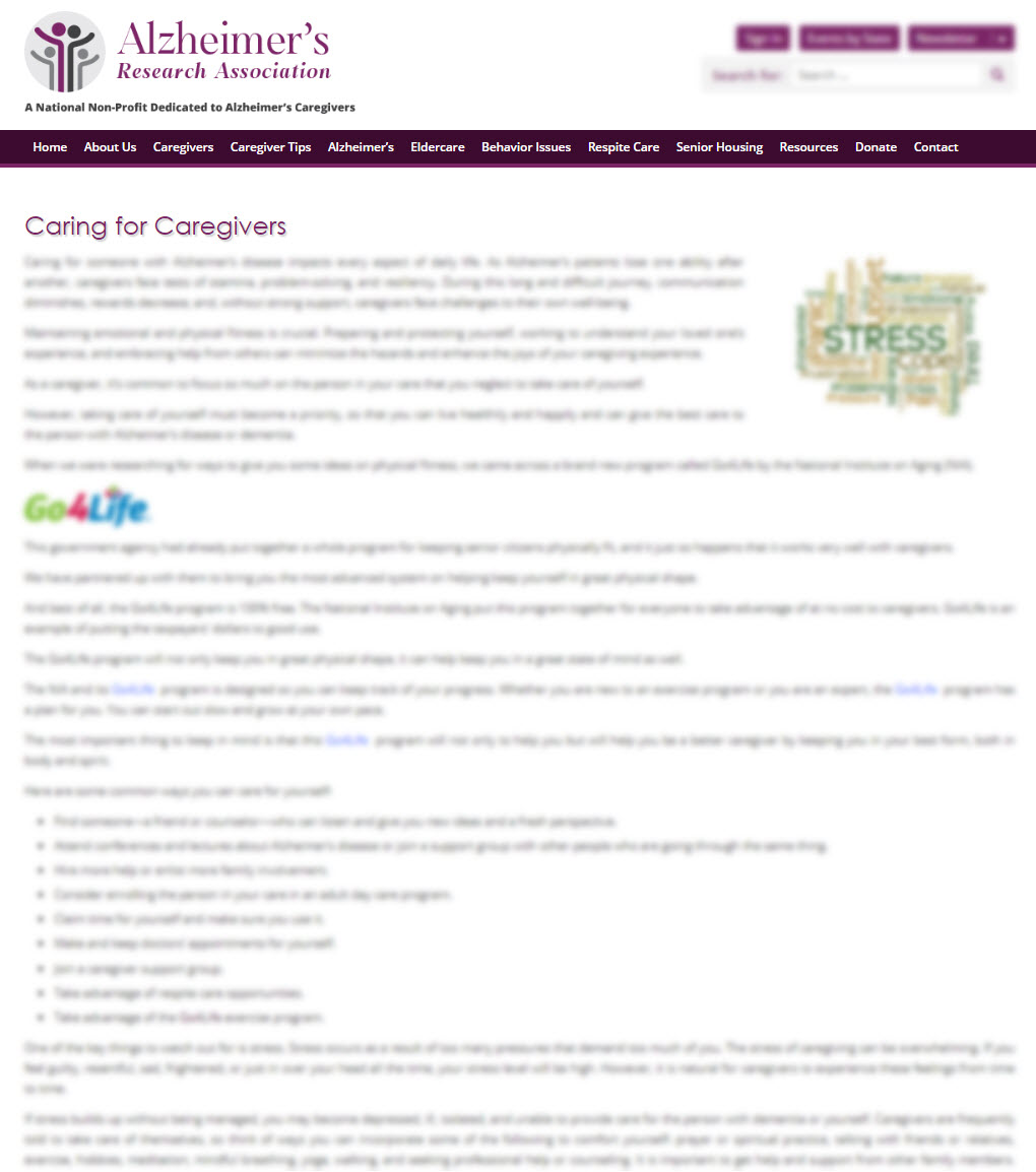 Caring for Caregivers